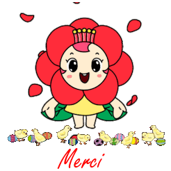 Gif animé merci fleur